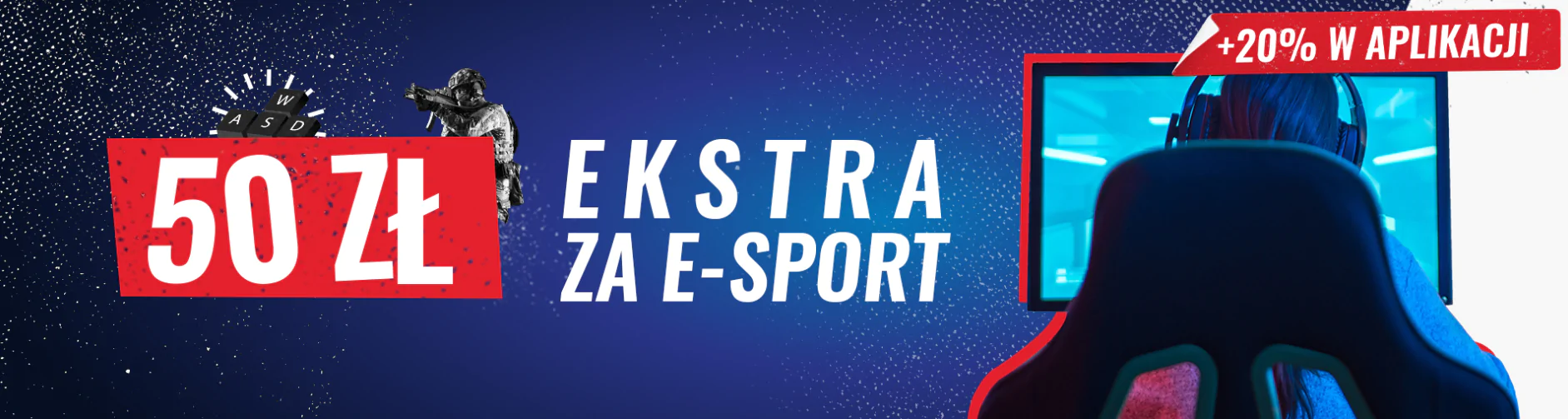 Promocja 50 PLN ekstra na e-sport w ramach zakładów bez ryzyka u legalnego bukmachera Etoto