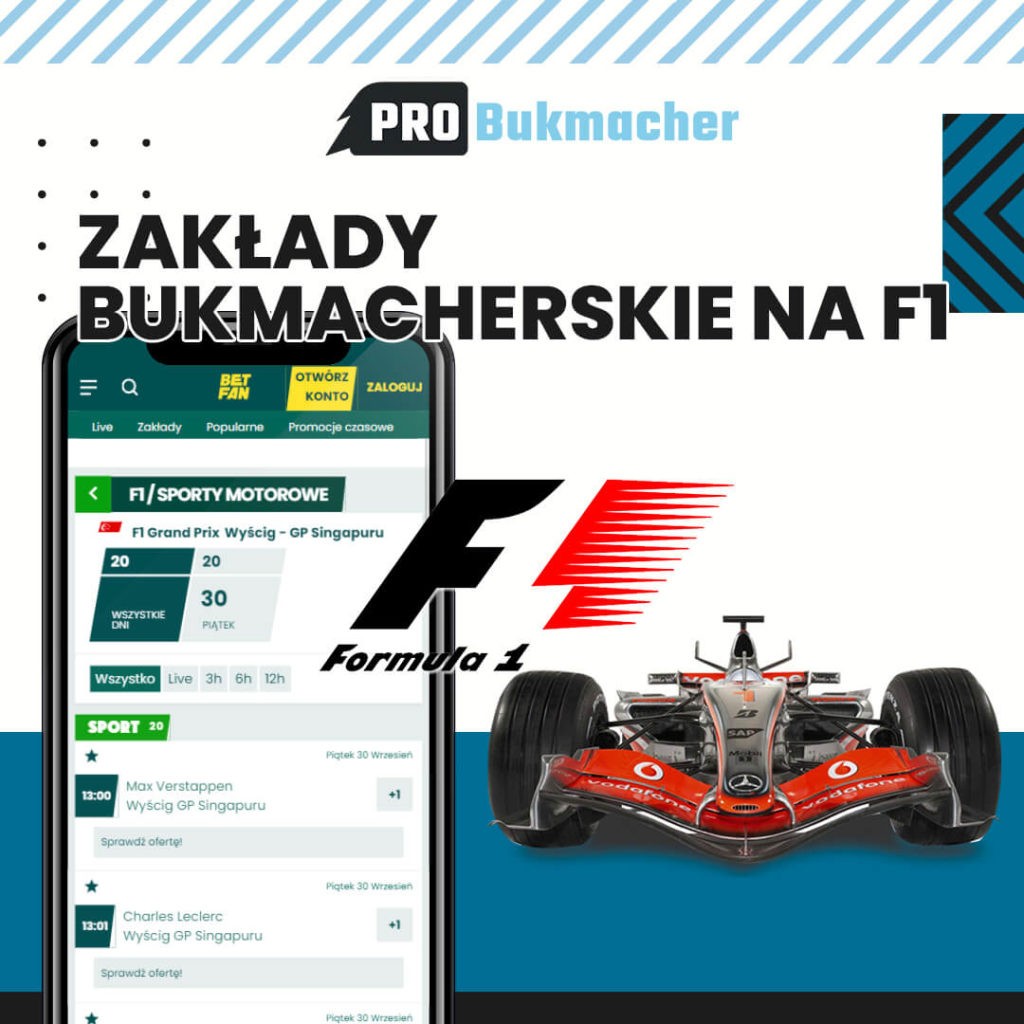 Zakłady bukmacherskie na F1 - Probukmacher