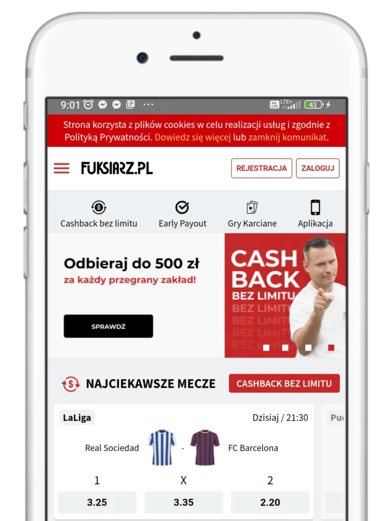 Fuksiarz Aplikacja mobilna – zakłady sportowe w zasięgu ręki