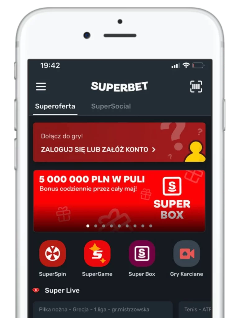 Superbet aplikacja na Android & iOS