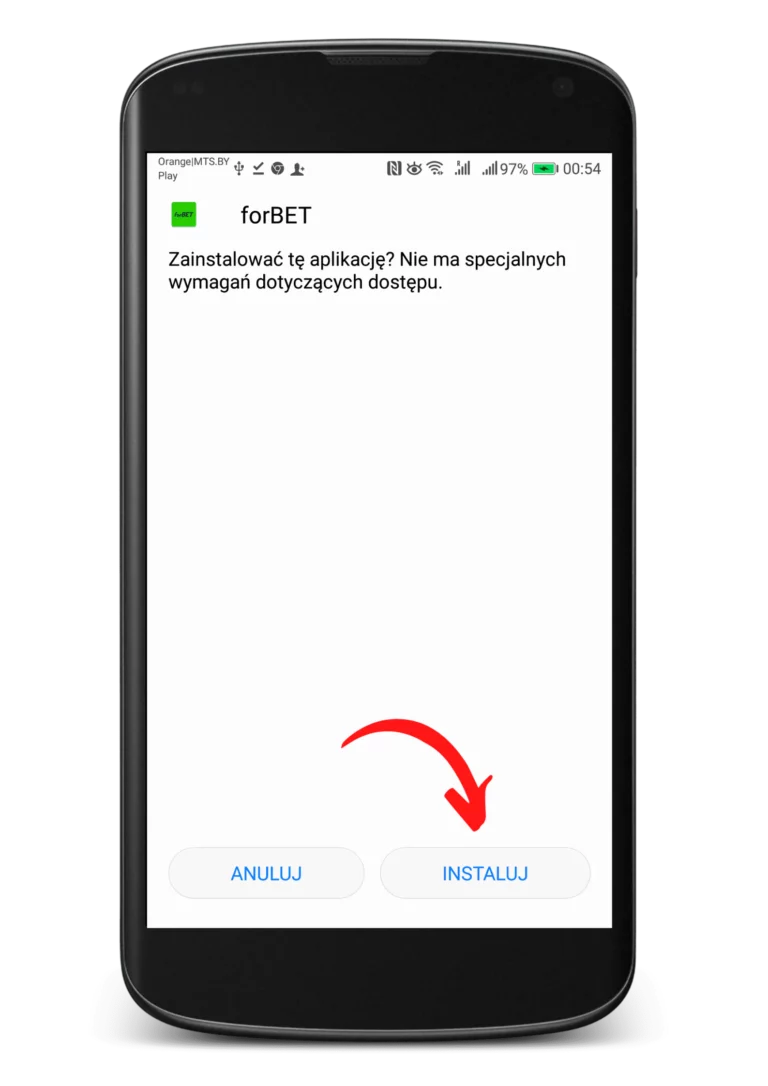 Jak zainstalować apkę Forbet na Android krok 3 - zgoda na instalację