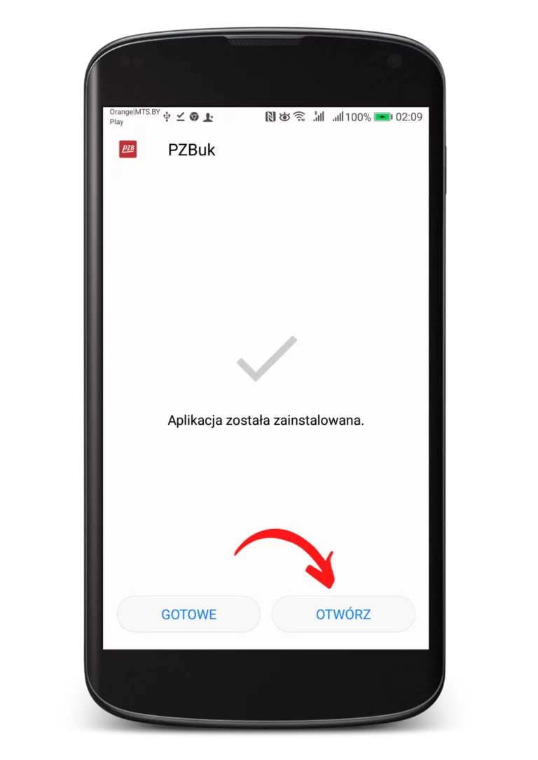 Jak zainstalować apkę PZBuk na Android krok 7 - otwórz aplikację