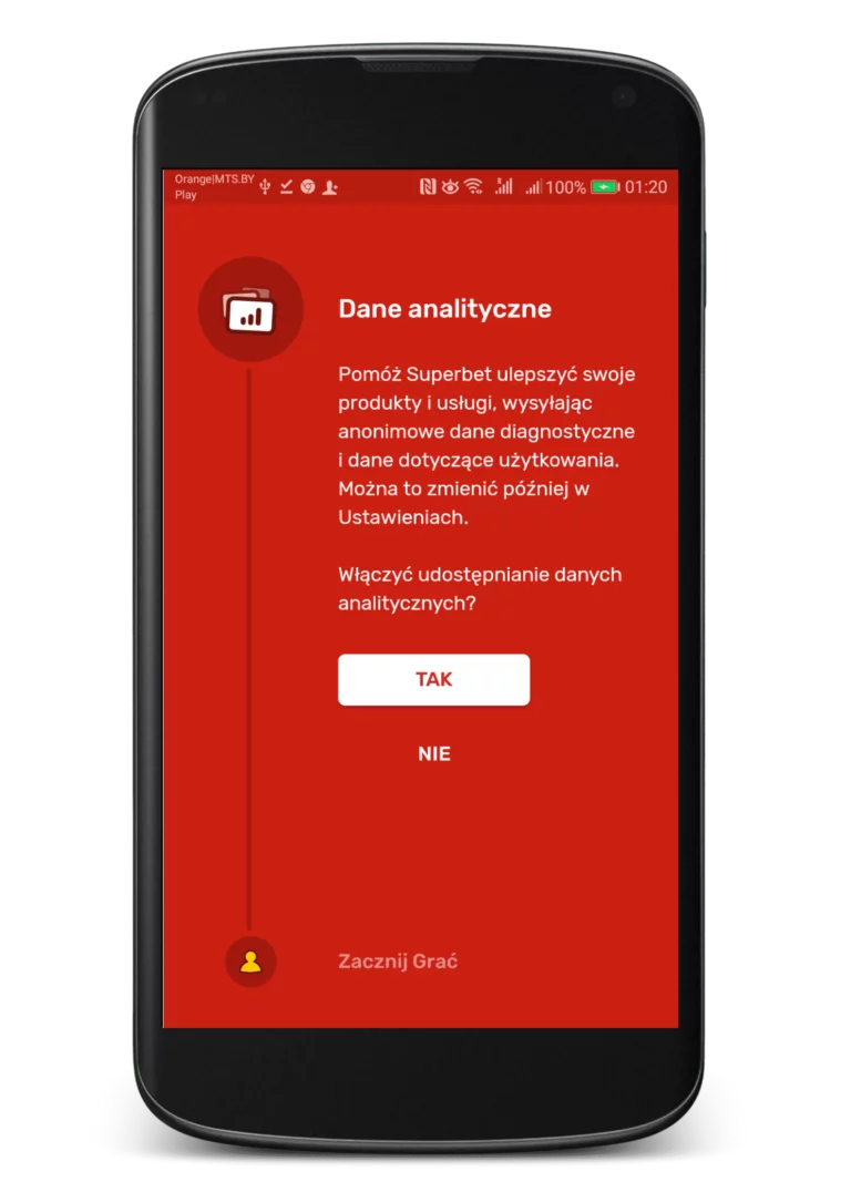 Jak zainstalować apkę Superbet na Android krok 8 - logowanie do aplikacji 1