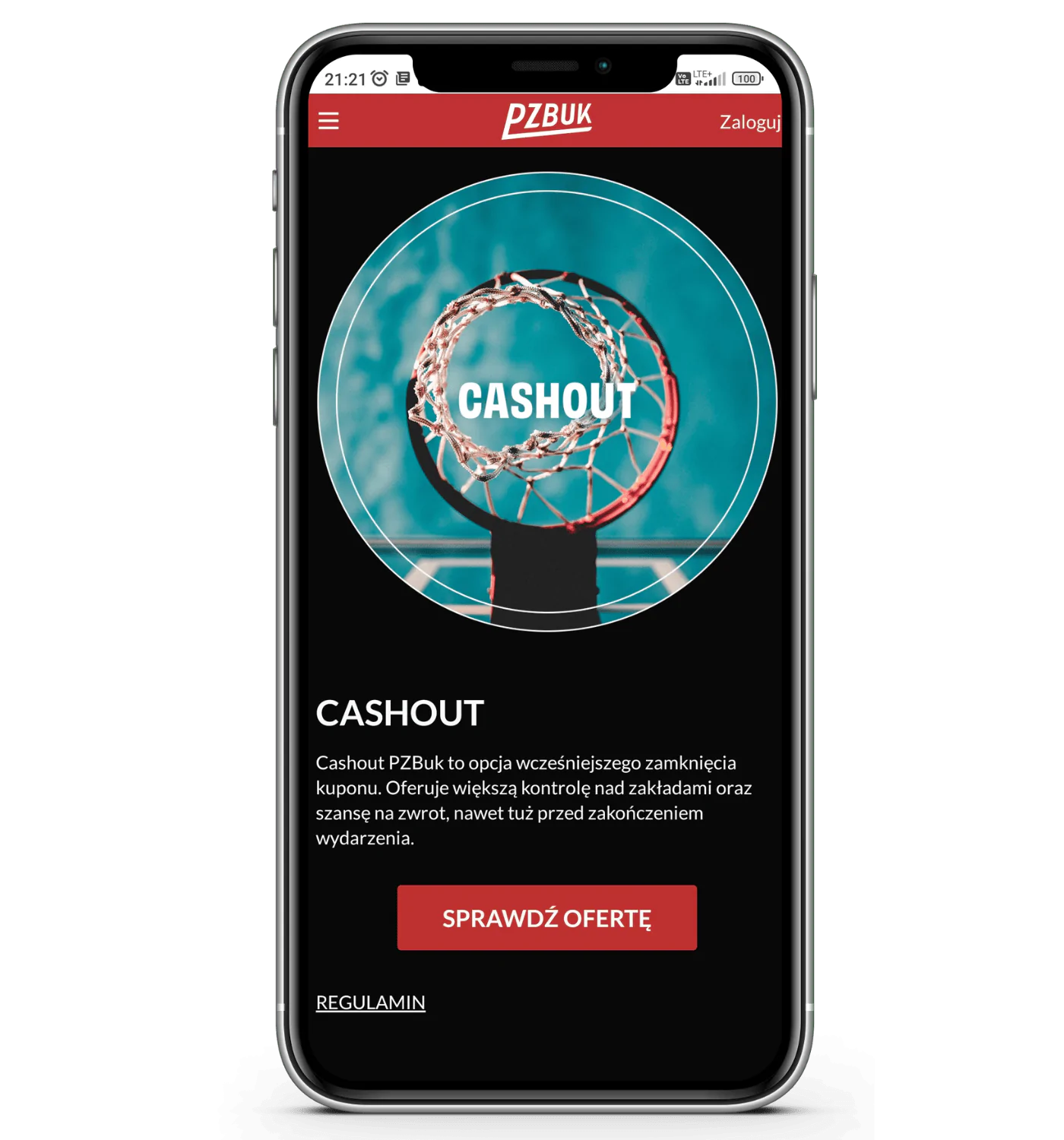 Promocja CASHOUT w aplikacji mobilnej PZBuk