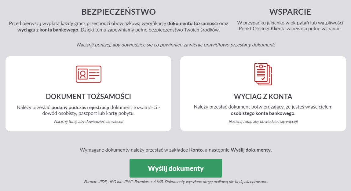 Weryfikacja dokumentów u bukmachera PZBuk