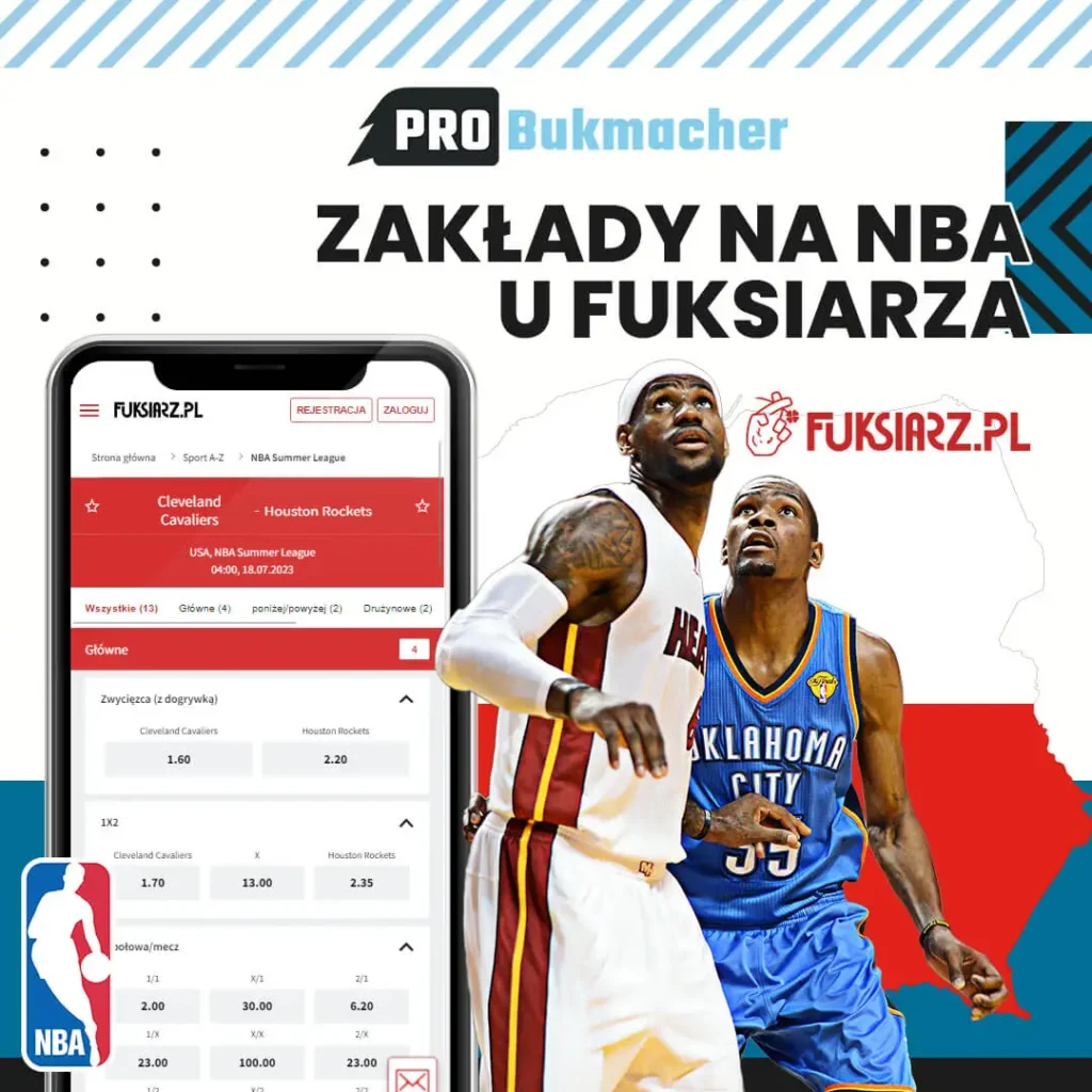 Zakłady na NBA u bukmachera Fuksiarza