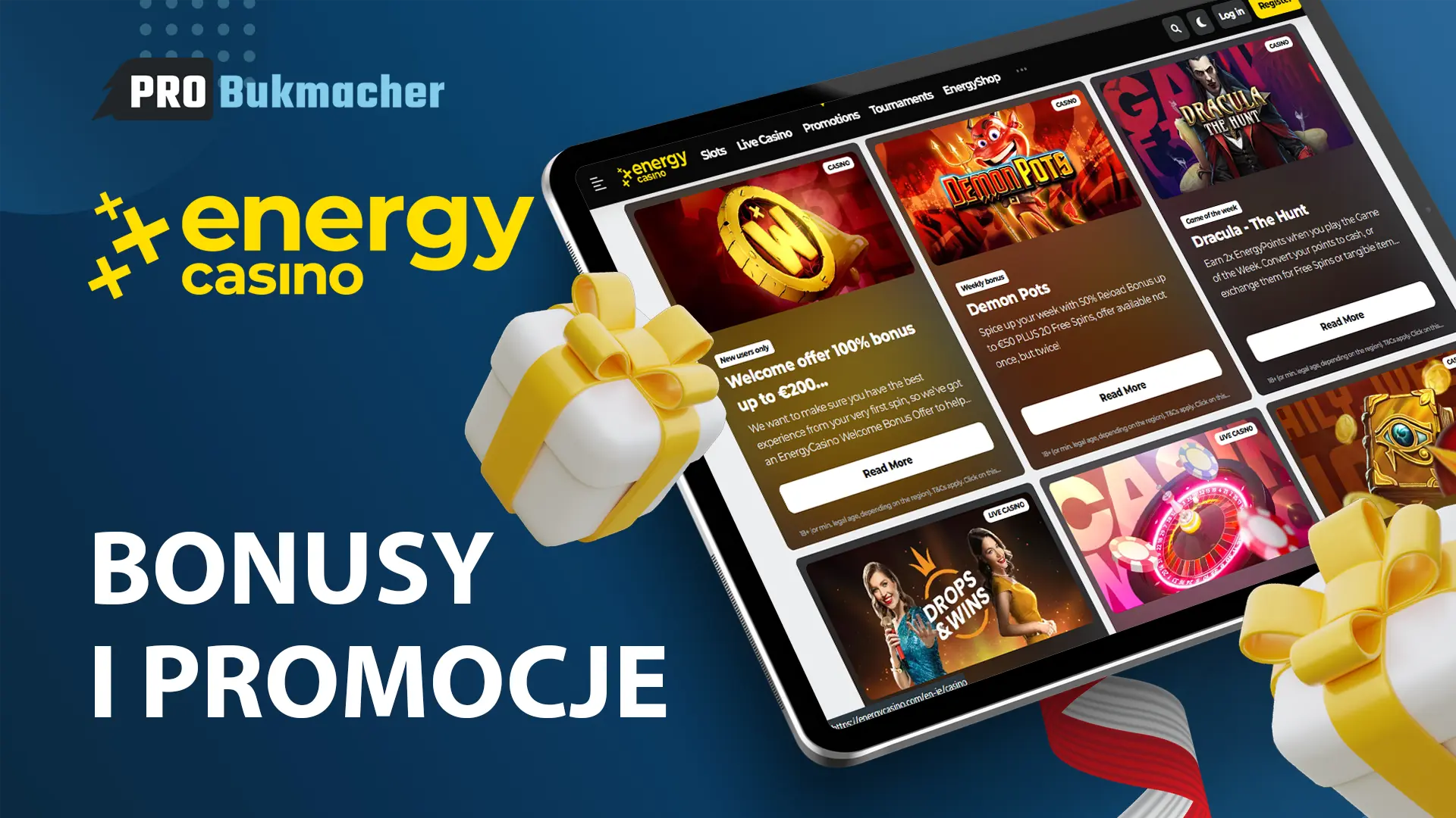 Oferty bonusowe Energy Casino w Polsce